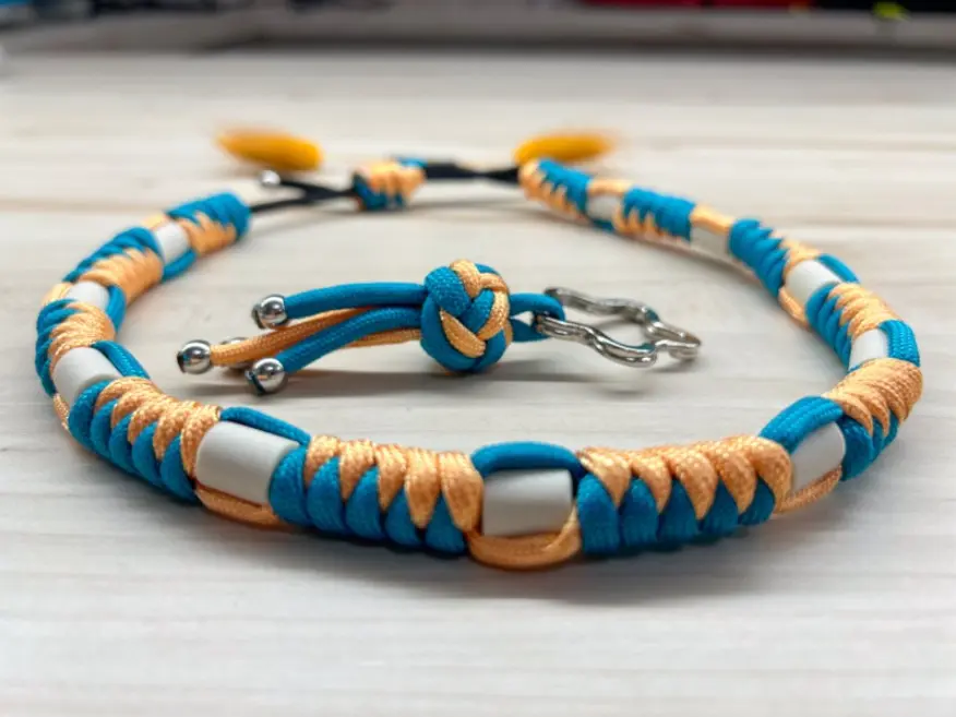 Tekenband blauw/oranje