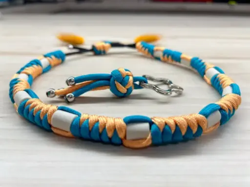 Tekenband blauw/oranje